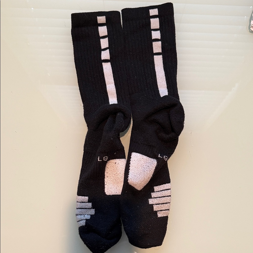 Nike Elite Black and White Men's Socks